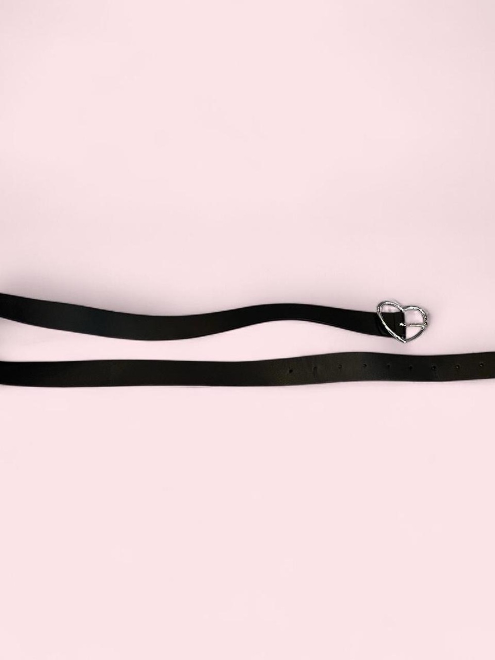 Black Heart-Buckle Women's Belt